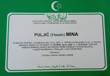 Preselila na Ahiret Mina Puljić (61) iz Novog Šehera