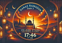 Ramazan dan 5. Vrijeme iftara: 17:46