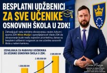 Besplatni udžbenici za sve osnovce u ZDK: Izdvajanja povećana na 2,5 miliona KM